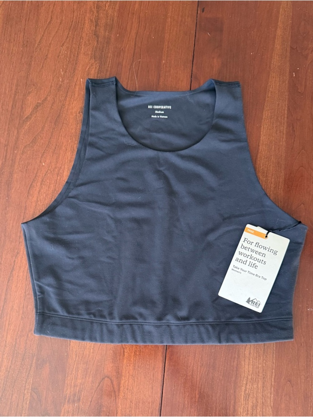REI Black Women's Take Your Time Bra Top/Sports Bra Sz Med